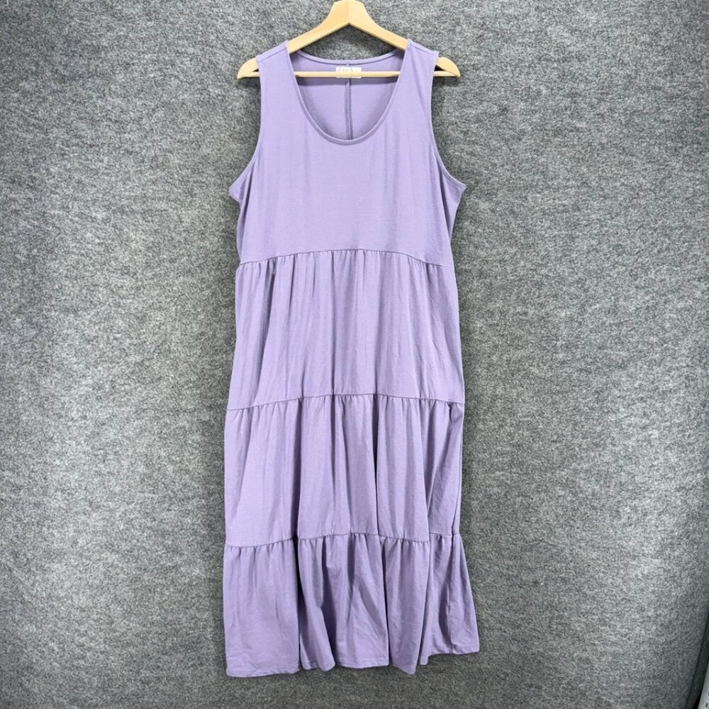 Maurices Dress Women Purple Shift Midi Sleeveless